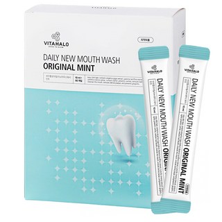 VITAHALO Daily New攜帶式薄荷漱口水 60條入, 600ml, 1盒