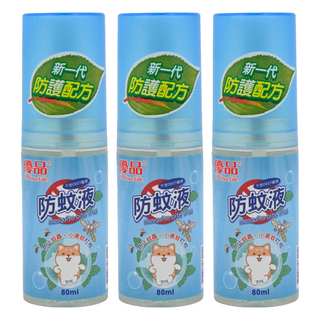 優品 防蚊液 80ml 新一代防護配方, 3瓶