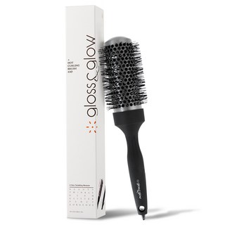 gloss&glow 熱塑捲髮粗波浪豐盈髮梳 43mm, 黑色, 1個