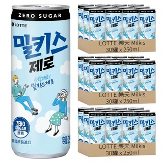 LOTTE 樂天 Milkis 無糖優格風味碳酸飲, 250ml, 90罐