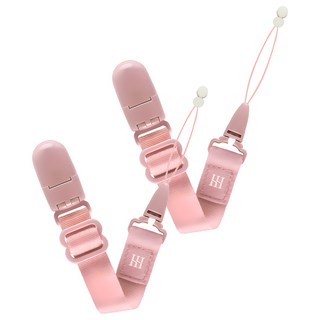 Simba 小獅王辛巴 蘊蜜夜光奶嘴帶 0個月以上嬰兒, 栗粉色, 2條