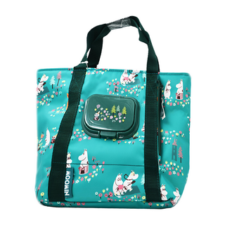 Skater KCLBP1 帶濕巾蓋保溫野餐袋手提袋, 姆明 綠色, 1個