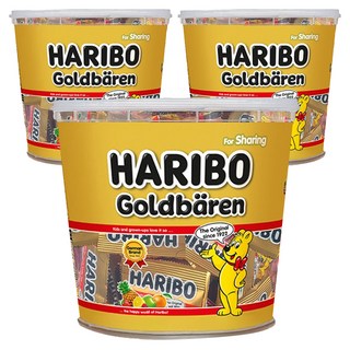 HARIBO 小熊QQ水果軟糖 經典金熊款, 1kg, 3桶