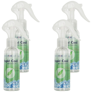 HSAE Rapid Cool 急涼降溫噴劑 綠茶香氛 L-薄荷醇 瞬間降溫 持續力長, 100ml, 4瓶