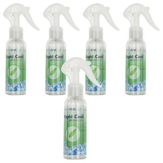 HSAE Rapid Cool 急涼降溫噴劑 綠茶香氛 L-薄荷醇 瞬間降溫 持續力長, 100ml, 5瓶