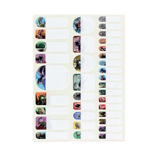 sun-star 防水姓名標示貼紙 油性筆設計 迪士尼經典動畫 可機洗不脫落 標示輕鬆方便, 恐龍, 35入, 1張