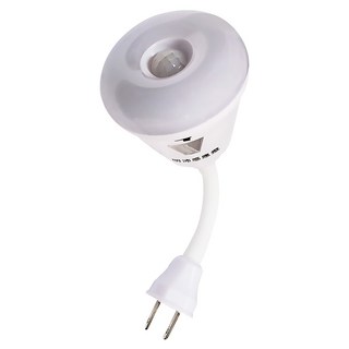 明沛 LED雙模式紅外線感應燈 3W LED感應燈泡 人到即亮 360度旋轉軟管 插頭設計, 黃光, 1個