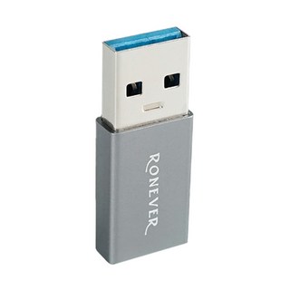 RONEVER Type-C to USB3.0轉接頭 PC-TU01 33 x 13 x 6mm, 太空灰, 1個, 33mm