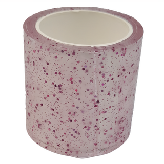 金蔥雙面奈米水晶膠帶1m 黏力強勁 不留痕跡 易拉伸彈性好, 粉紫, 1個