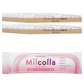 SunTORY 三得利 Milcolla 蜜露珂娜 台灣公司貨 膠原蛋白 隨手包, 15包, 6.5g, 2袋