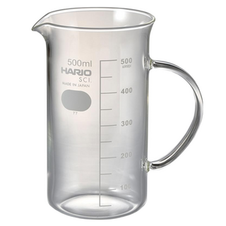 HARIO 好璃奧 文創把手燒杯500 耐熱玻璃, 透明, 500ml, 1個