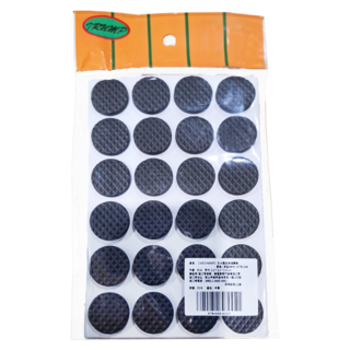 WE CHAMP EVA壓紋防滑桌椅腳墊 圓形 48片, 黑色, 1包