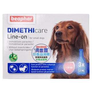 beaphar 樂透 台灣公司貨 小型犬用 滴靈靈防蚤蝨滴劑 3管, 1盒, 藍色, 1.5ml