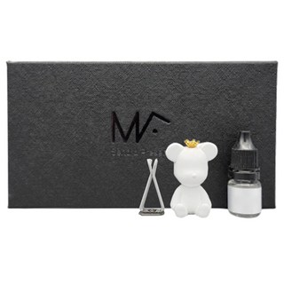 엠퓨처 베어브릭 차량용 석고 방향제 화이트 + 오일 5ml + 클립 3cm 세트, 1세트, 넘버5