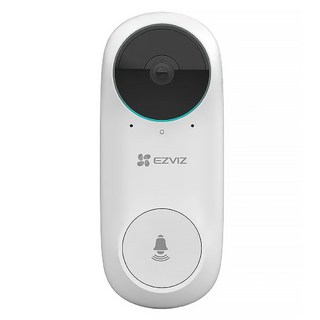 EZVIZ 螢石 DB2C 無線視訊門鈴，配備防拆警報，紅外線偵測，5200mAh電池, CS-DB2C, 1個