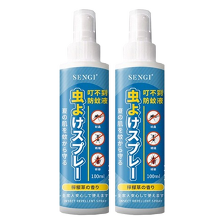 SENGI 叮不到防蚊液 含尤加利精油、迷迭香精油、檸檬草油, 100ml, 2瓶