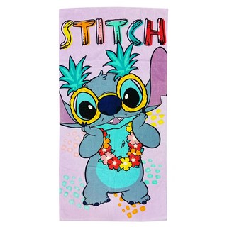 Disney 迪士尼 浴巾 300g 70 x 140cm, 鳳梨史迪奇 紫色, 1條