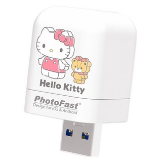 PhotoFast 銀箭資訊 備份方塊 公仔款 USB 3.1高速傳輸 蘋果/安卓雙系統通用, 2TB, HelloKitty, 1個