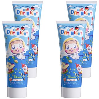 Day and Night 德恩奈 兒童牙膏 水蜜桃/草莓款式隨機, 90g, 4條