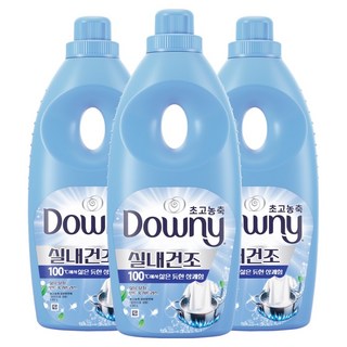 다우니 실내건조 삶음 탈취 초고농축 섬유유연제 민트 앤 시트러스 본품, 1.05L, 3개