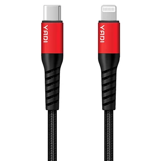 YADI 亞第 Lightning-type-C 手機充電傳輸線, 適用於iPhone/iPad/iPod, 60W快充, 120cm, 1條