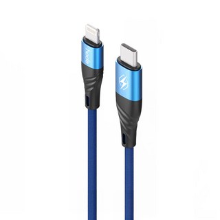 HODA 好貼 M1 USB-C-Lightning 快速傳輸線, 1m, 藍色, 1條