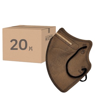 BABYBELLE 愛貝恩 成人立體醫用口罩, 濃郁奶茶, 20片, 1盒