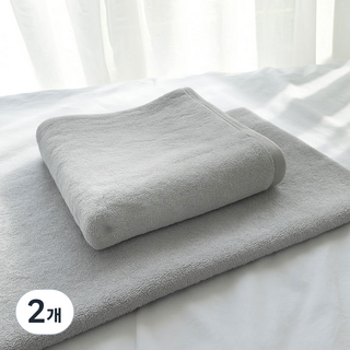 코튼랩 호텔 바스타올 250g 40수 코마사, 2개, 라이트그레이