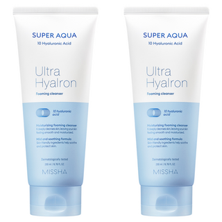 [2입기획] 미샤 수퍼 아쿠아 울트라 히알론 클렌징 폼, 200ml, 2개