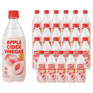 클룹 애사비소다 신비복숭아 제로 탄산음료, 24개, 500ml