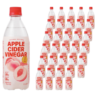 클룹 애사비소다 신비복숭아 제로 탄산음료, 30개, 500ml