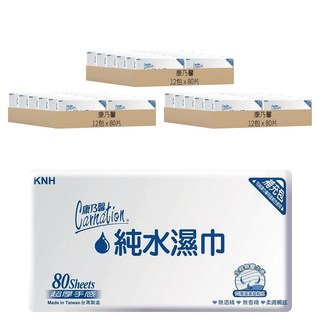 康乃馨 純水濕巾 超厚補充包, 1入, 36包