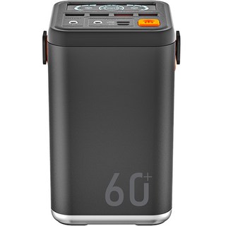 라플루 60000mAh 대용량 보조배터리 캠핑 차박 PD지원 초고속충전, YT-2030, 그레이