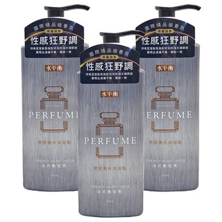 水平衡 香水沐浴乳 法式酷型男 性感狂野調, 3瓶, 900g