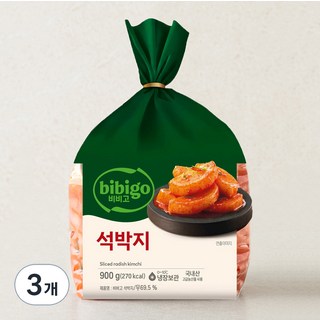 비비고 석박지, 900g, 3개