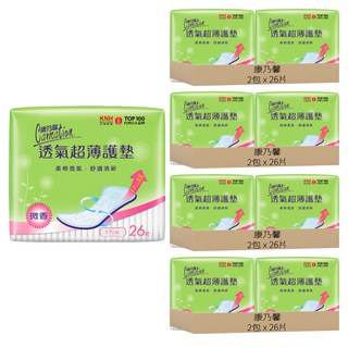 康乃馨 透氣超薄護墊 微香, 17cm, 26片, 8包