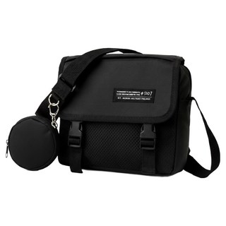 ADDEDIT 迷你斜背郵差包, 黑色