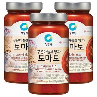 청정원 구운마늘과 양파 토마토 스파게티소스, 600g, 3개