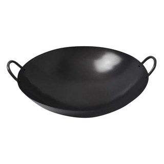 SUMMIT 日本製極鐵鍋/雙耳中華炒鍋, 黑色, 1個, 33cm