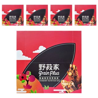 grain plus 野菽家 蔓越莓堅果營養棒 7條入 低卡 營養 膳食纖維, 210g, 5盒