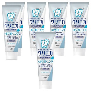 LION 獅王 固齒佳酵素極致亮白牙膏, 雙重淨色因子, 日本先進酵素配方, 130g, 6條