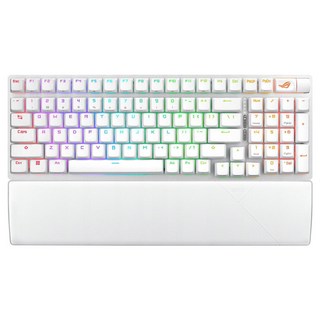ASUS 華碩 REPUBLIC OF GAMERS ROG Strix Scope II 96 Wireless 無線電競鍵盤, 白色, 青軸