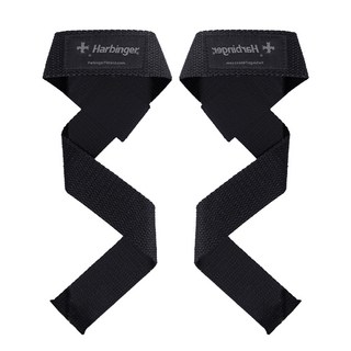 하빈져 코튼 리프팅 헬스 스트랩 양손세트, 블랙, 1세트