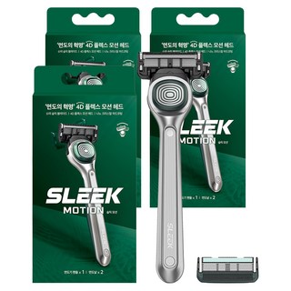 多樂可 Sleek Motion 刮鬍刀+2入刀片組, 3套