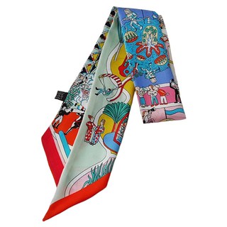 Vavisoo 100%絲綢黛貝爾細長絲巾