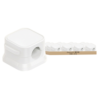 BangJiaShi 幫家適 磁吸理線器 固定器 充電線收納 30個, 1組, 白色