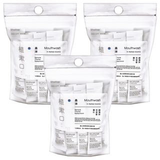 Shallop 刷樂 植漱口攜帶包 森淬 10包, 120ml, 3袋