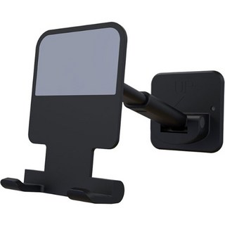 Bettervise 壁掛黏貼式智慧型手機平板折疊支架掛架, 02 黑色, 單一商品