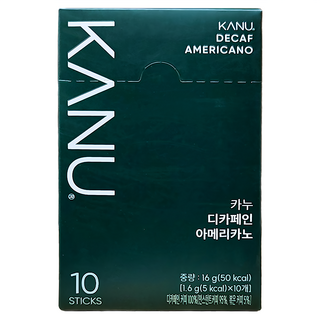 KANU 低咖啡因美式即溶咖啡 1.6g/包, 10條, 1盒
