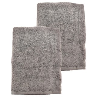 Mini Studio 超細纖維浴巾, 灰色, 2條